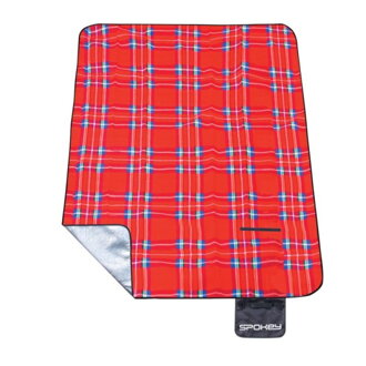 PICNIC TARTAN Pikniková deka s popruhom, 150x180 cm červené káro