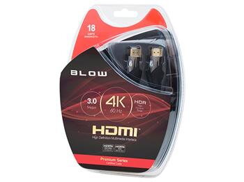 BLOW HDMI kábel 3m PREMIUM 4K 2.0 gold