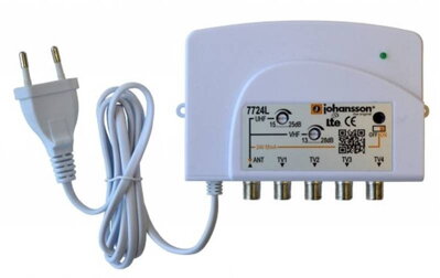 Domový zosilňovač Johansson 7724L s LTE a reguláciou , VHF/UHF