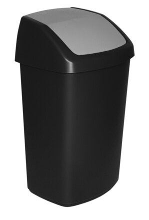 Kôš Curver® SWING BIN, 50 lit., 34x40.6x66.8 cm, čierny/sivý, na odpad