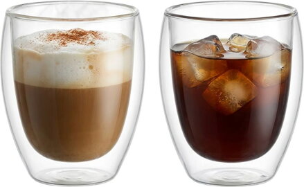 Pohár MagicHome Cappuccino na kávu/čaj, termo s dvojitou stenou, 290 ml, bal. 2 ks