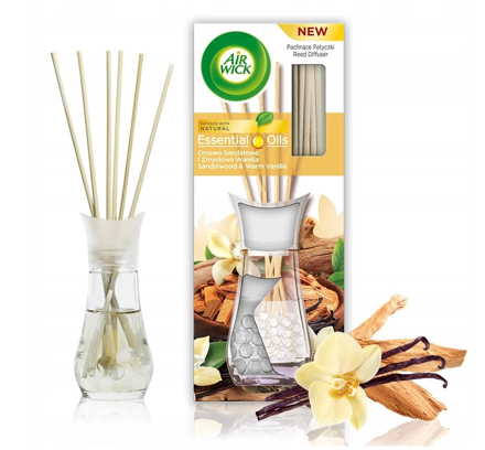 AIR WICK vonné tyčinky 30ml Santalové drevo a vanilka