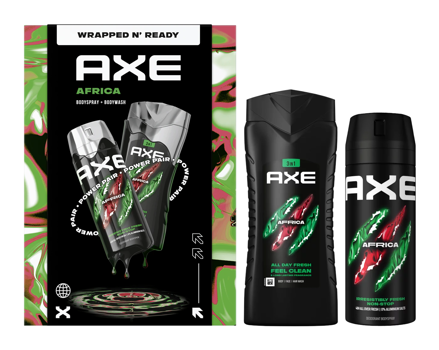 AXE darčeková kazeta Africa (Sprchový gél 250ml + Deo sprej 150ml)