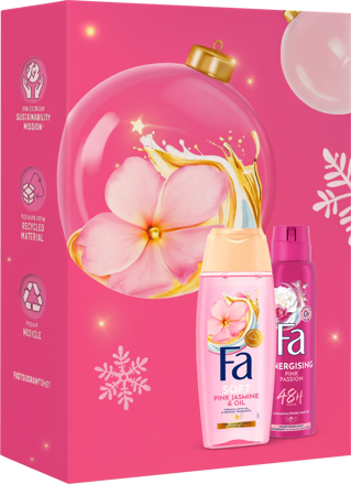 FA darčeková kazeta sprchový gél Pink Jasmin 250ml a deo sprej Pink Passion 150ml