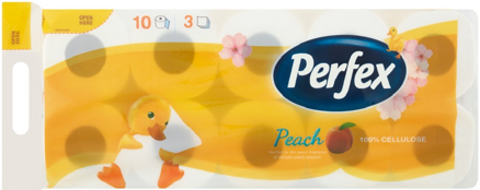 PERFEX toaletný papier 3vr. 8+2ks broskyňa