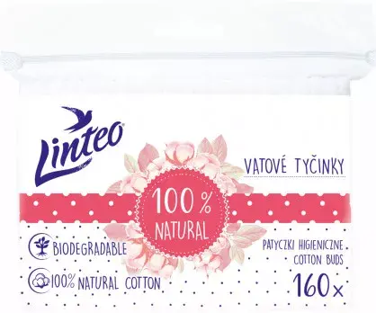 Vatové tyčinky Linteo papierové 160ks