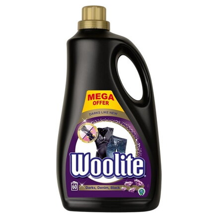 Woolite Darks, Denim, Black tekutý prací prípravok 60 praní 3,6 L