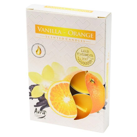 Čajové sviečky 6ks Vanilka a Pomaranč 