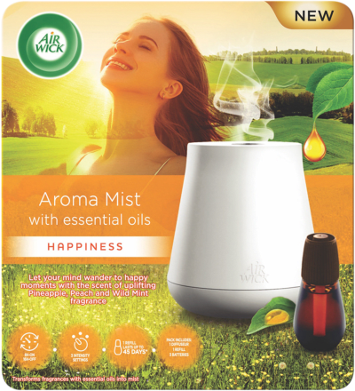 AIR WICK Aroma vaporizér + náplň 20ml Štastné chvílky