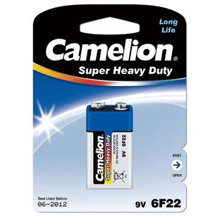 CAMELION Batéria SUPER HD zink-chlorid Block 9V 1ks 6F22-BP1B 10200122