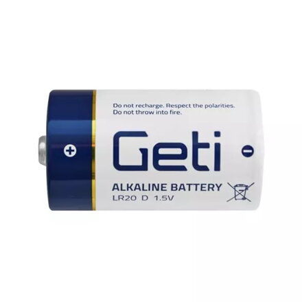 Batérie D (LR20) alkalické Geti - 2 ks