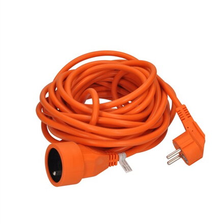 Solight PS15O predlžovací kábel - spojka, 1 zásuvka, oranžová, 7m