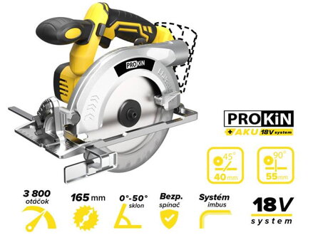 Píla okružná CS-L0418 AKU 18V SYSTEM PROKIN