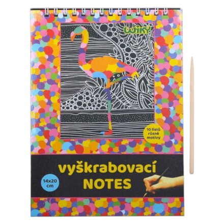 Vyškrabovací notes s perom