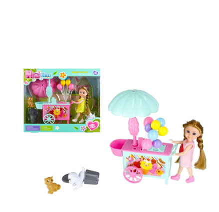 Bábika zmrzlinárka 15cm s doplnkami