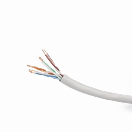 GEMBIRD UTP kábel, Cat5e, drôt, PVC, šedý