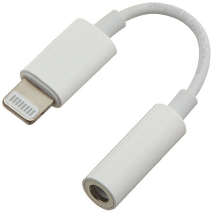 PremiumCord Apple Lightning audio redukčný kábel na 3.5 mm stereo jack / female, biely