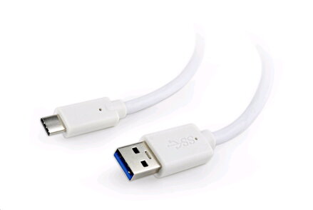 Kábel CABLEXPERT USB 3.0 AM na Type-C kábel (AM / CM), 1,8m, biely