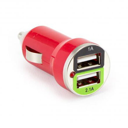 SBOX Autonabíjačka 2x USB 2.0 CC-221R red