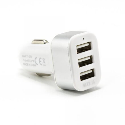 SBOX Autonabíjačka 3x USB 2.0 CC-331W white