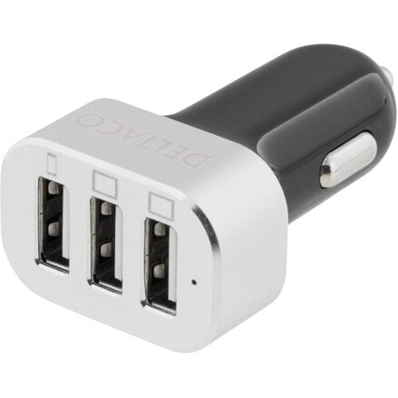 DELTACO 3x USB nabíjačka USB-CAR112