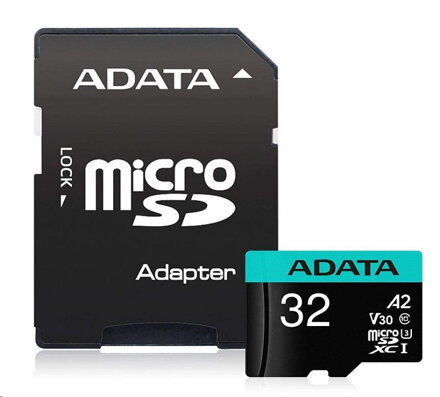 ADATA Micro SDHC karta Premier Pro 32GB UHS-I V30S + SD adaptér