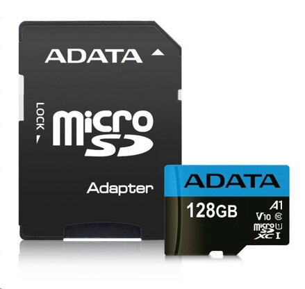 Karta ADATA MicroSDXC 128GB Premier UHS-I Class 10 + adaptér