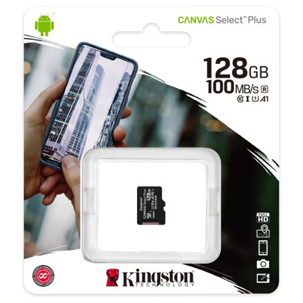 KINGSTON Canvas SELECT Plus Micro SDXC 128GB Class 10 UHS-I (SDCS2/128GBSP)