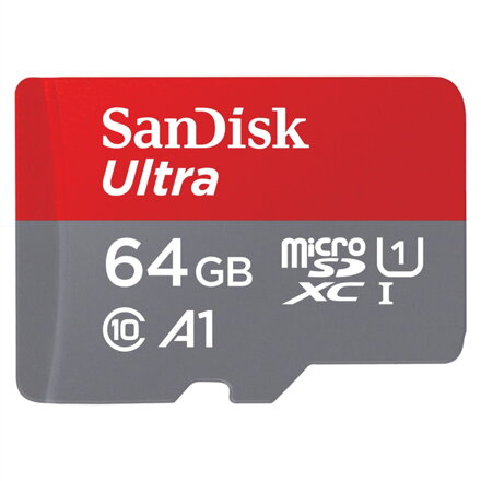 SanDisk Ultra microSDHC 64 GB 120 MB/s A1 Class 10 UHS-I, s adaptérom
