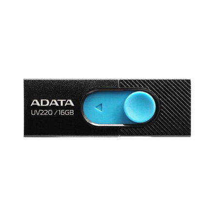 ADATA Flash Disk 16GB UV220, USB 2.0 Dash Drive, čierno/modrý