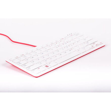 Raspberry Pi klávesnice, US, malinová/biela