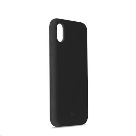 Puro silikónový obal s mikrovláknom pre iPhone X/XS 5.8" Black