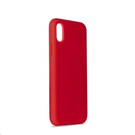 Puro silikónový obal s mikrovláknom pre iPhone X/XS 5.8" Red