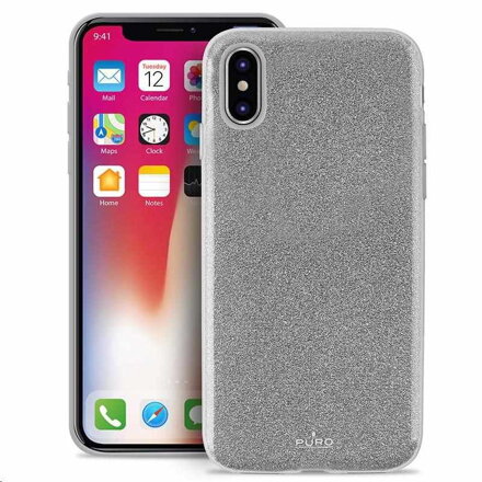 Puro zadný kryt "SHINE" pre iPhone X/XS 5.8" Silver