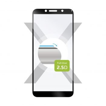 Ochranné tvrdené sklo FIXED Full-Cover pre Motorola Moto E6 Play, lepenie cez celý displej, čierne