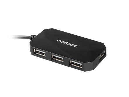 Natec Locust rozbočovač 4x USB 2.0 HUB, čierny