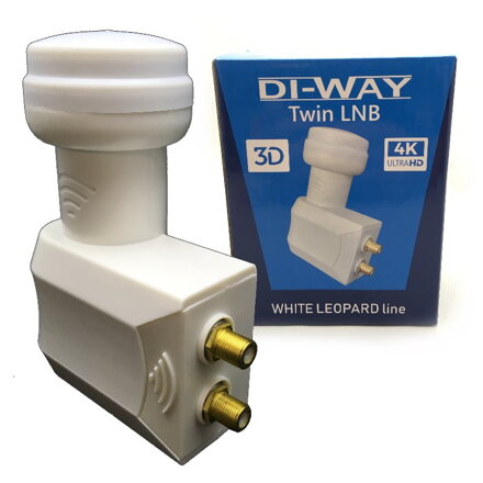 DI-WAY LNB TWIN 0,1dB, WHITE LEOPARD LINE