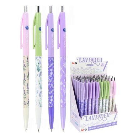 Pero guľôčkové M&G Lavender 0,38 mm - modré