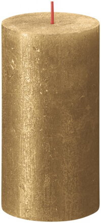 Sviečka Bolsius valec, zlatá, 60 hod., 68x130 mm