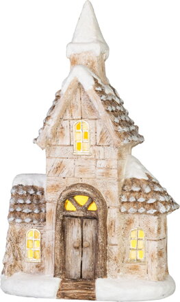 Dekorácia MagicHome Vianoce, domček, LED, 14.5x28x46 cm