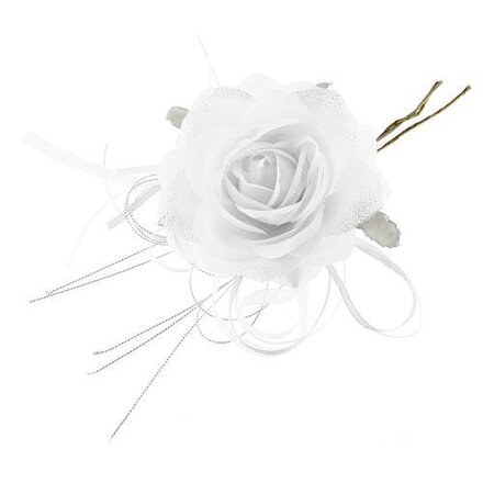 Kvet ruža, biela stonka