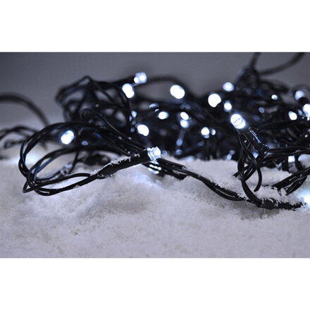 Solight  1V50-W LED vianočná reťaz, 3m, 20 LED, 3x AA, biele svetlo, zelený kábel