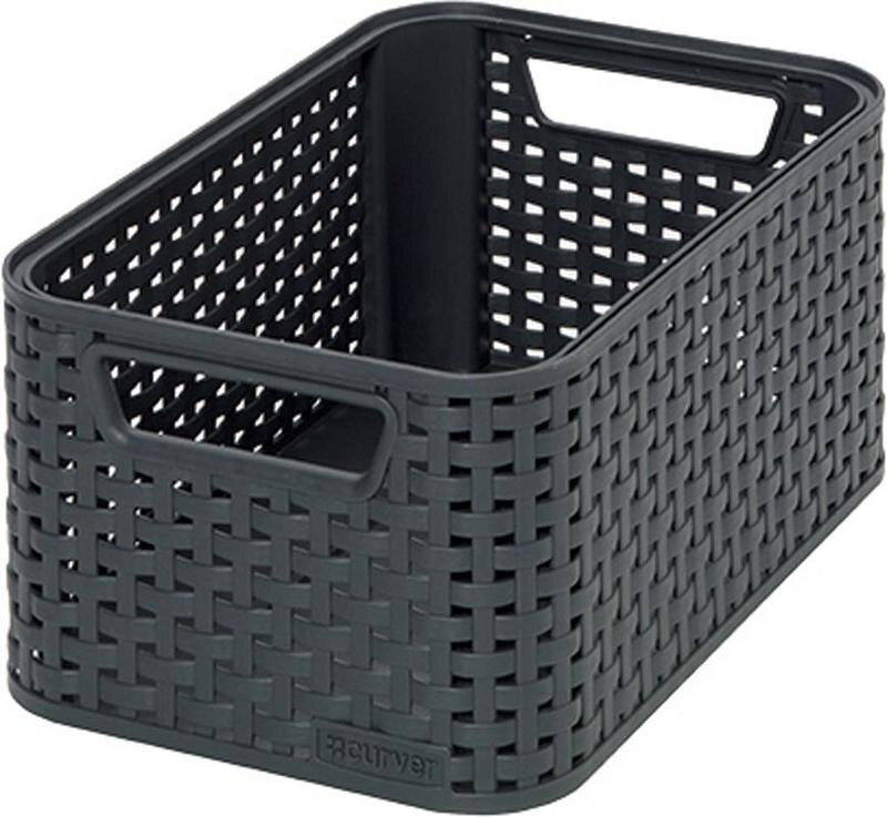 Košík Curver® STYLE2 S, antracit, 28x19x12 cm Košík Curver® STYLE2 S, antracit, 28x19x12 cm
