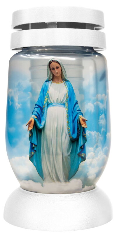 Kahanec Bolsius S02 3D Mária, 22 cm, na hrob, s náplňou 36 h Kahanec Bolsius S02 3D Mária, 22 cm, na hrob, s náplňou 36 h