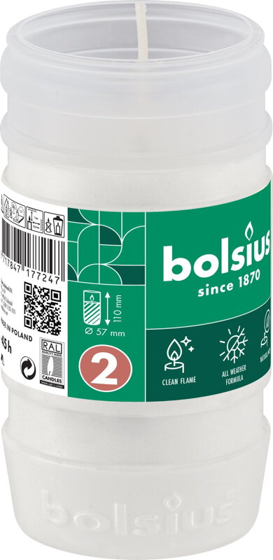 Náplň Bolsius Gravelight RP2, 45 h, 142 g, 57x110 mm, do kahanca, parafín