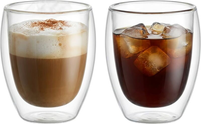Pohár MagicHome Cappuccino na kávu/čaj, termo s dvojitou stenou, 290 ml, bal. 2 ks
