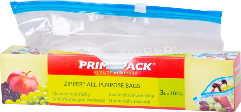 Vrecko Primapack Zipper, vrecúško, viacúčelové, na potraviny, 3 lit., 10 ks Vrecko Primapack Zipper, vrecúško, viacúčelové, na potraviny, 3 lit., 10 ks
