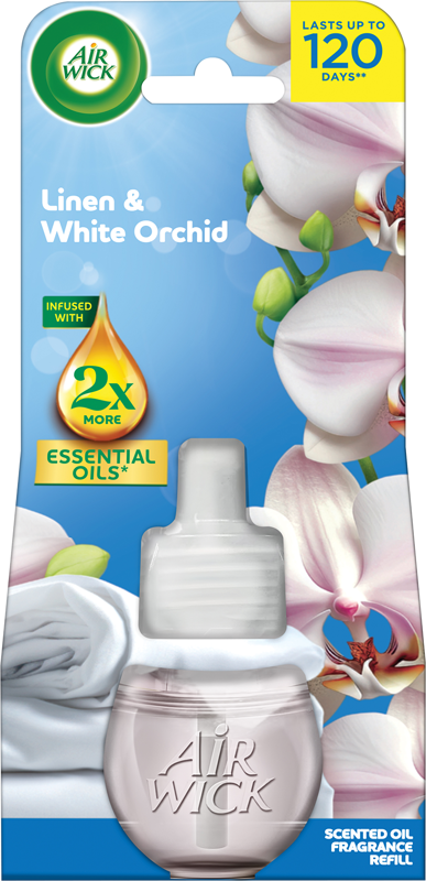 AIR WICK Electric osviežovač 19ml náplň Prádlo a biela orchidea AIR WICK Electric osviežovač 19ml náplň Prádlo a biela orchidea