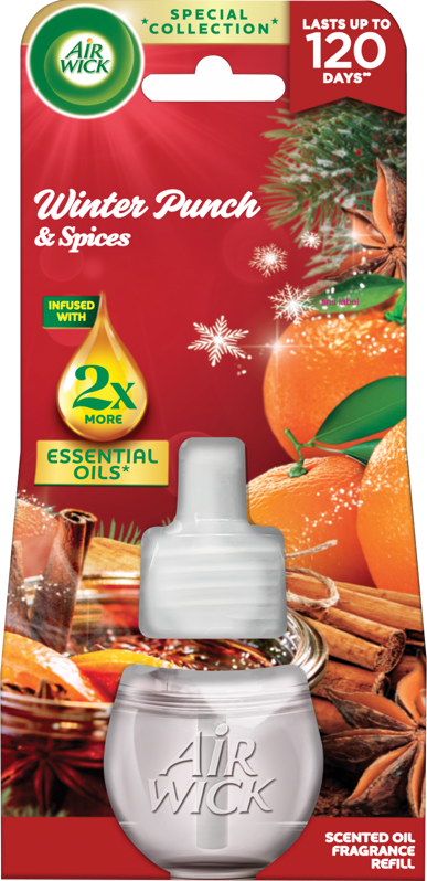 AIR WICK Electric osviežovač 19ml náplň Zimný punč AIR WICK Electric osviežovač 19ml náplň Zimný punč