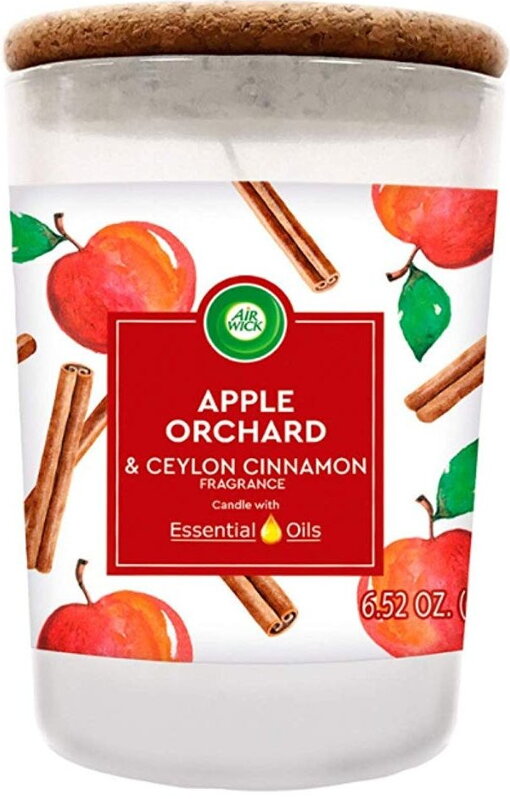 AIR WICK Apple Orchard & Cinnamon vonná sviečka 185g